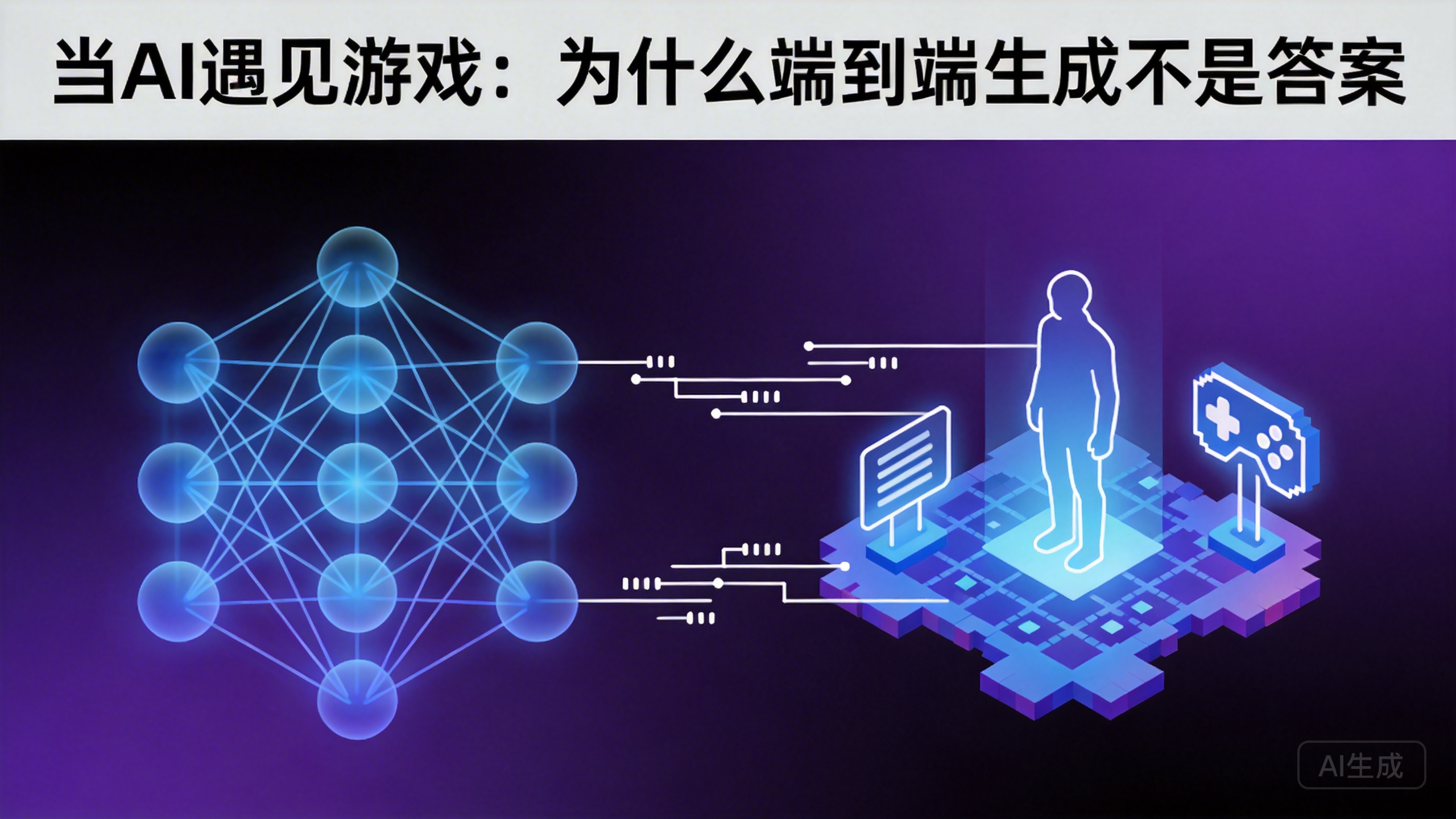 当AI遇见游戏：为什么端到端生成不是答案