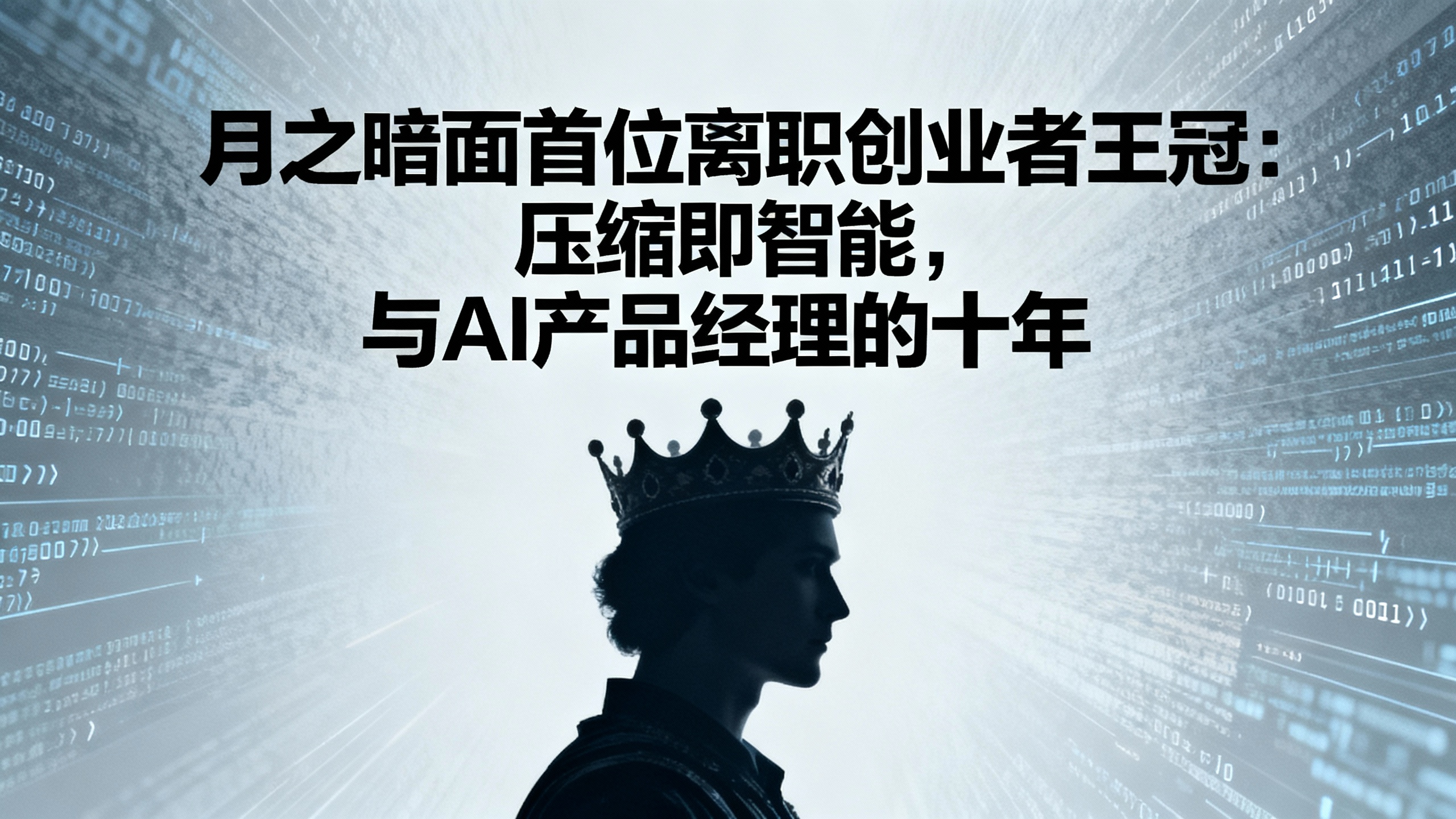 月之暗面首位离职创业者王冠：压缩即智能，与AI产品经理的十年