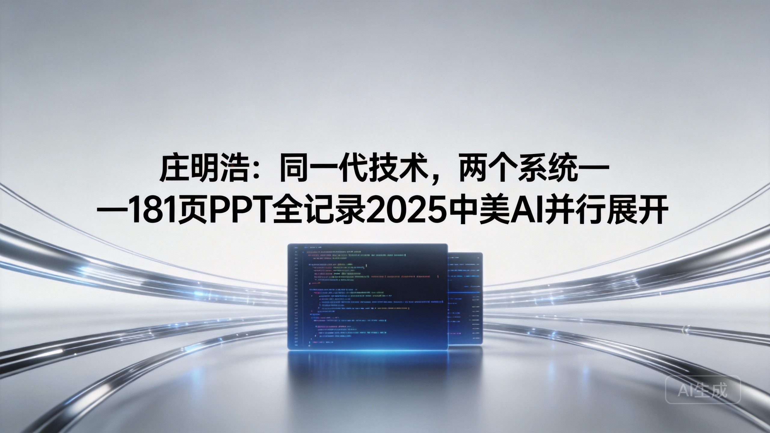 庄明浩：同一代技术，两个系统——181页PPT全记录2025中美AI并行展开
